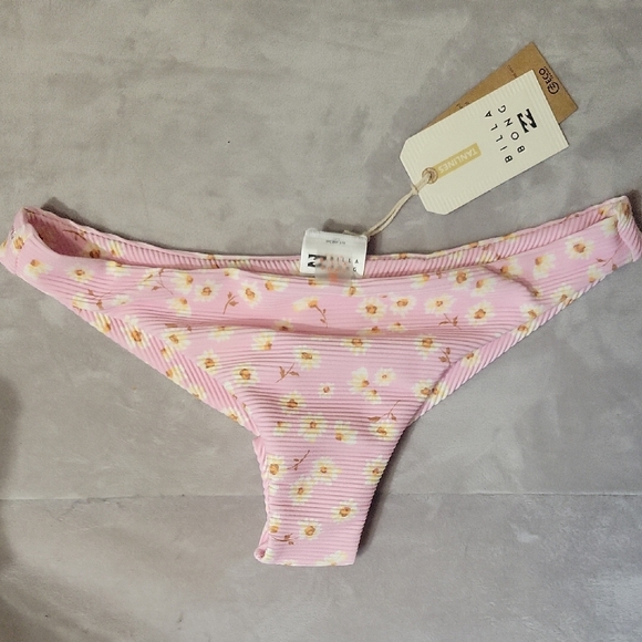 Billabong Other - NWT Billabong Pink and Yellow Floral Bikini Bottom DAISY CRAZE TANGA